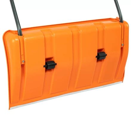 Движок для уборки снега пластиковый, 795х435х1280 мм, стальная рукоятка, усиленный, Сибртех 61669 купить в Екатеринбурге