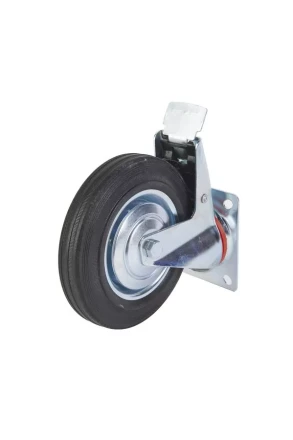 Колесо поворотное резина SCb 80 200 мм с тормозом (F) 1001720 купить в Екатеринбурге