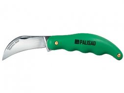 Нож садовый 175 мм складной изогнутое лезвие пластиковая эргономичная рукоятка  PALISAD
