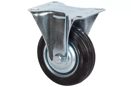 Аппаратное неповоротное колесо HITCH 160*36 резина черная FC63 (SZ084992) купить в Екатеринбурге