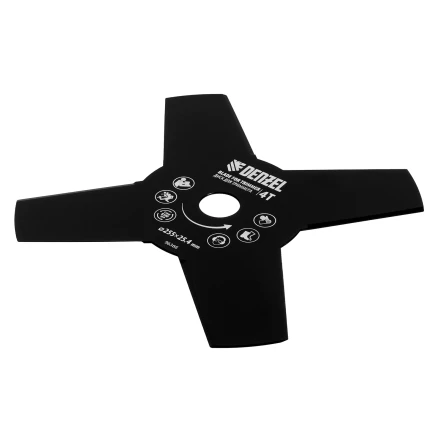 Диск для триммера , 255 х 25,4   4 лезвия Denzel 96366 купить в Екатеринбурге