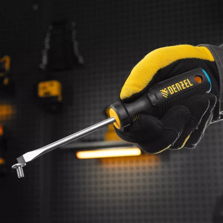 Отвертка, SL6x100 мм, S2, 3к рукоятка Denzel 121987 купить в Екатеринбурге