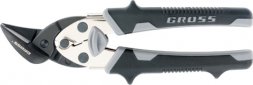 Ножницы по металлу&quot;PIRANHA&quot;МИНИ 185мм,прямой и левый рез,сталь-СrM,двухкомпонентные рукоятки GROSS 78359