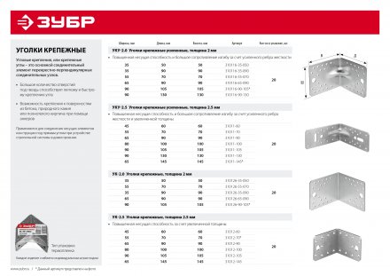 Крепежные углы усиленные УКУ-2.0 инд наклейка серия МАСТЕР купить в Екатеринбурге