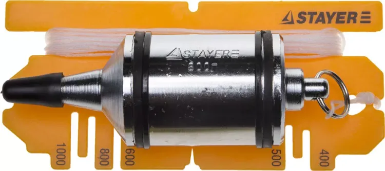 Отвес STAYER "PROFI" строительный со шнуром, с противоударными ободками, 800 г 06352-80 купить в Екатеринбурге