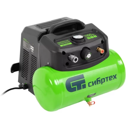 Компрессор воздушный безмаслянный BL 1100/6 1100Вт, ресивер 6 литров, 180 л/мин// Сибртех 58059 купить в Екатеринбурге