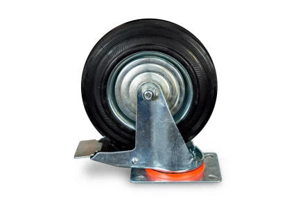Колесо поворотное резина SCb 80 200 мм с тормозом (Y) 1022091 купить в Екатеринбурге