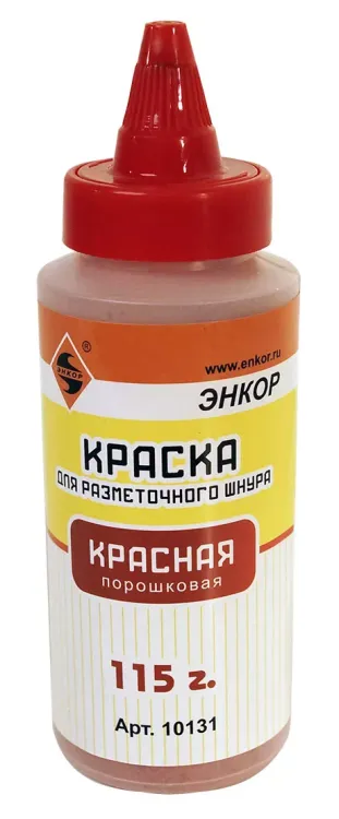 Краситель разметочного шнура 115 г красный Энкор 10131 купить в Екатеринбурге