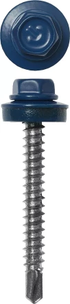 Саморезы ЗУБР окраш., RAL 5005 синий насыщен., для крепл. кров. матер. к дерев. обреш., 4.8x65мм, 180шт 4-300315-48-065-5005 купить в Екатеринбурге
