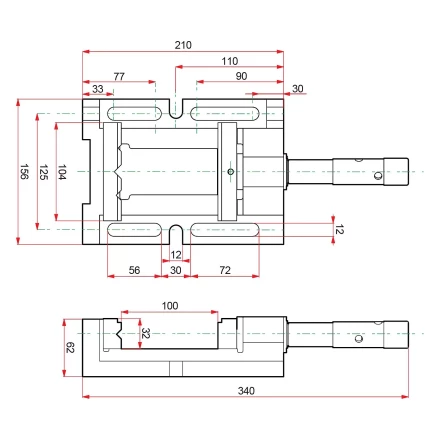 Тиски KRAFTOOL станочные трехсторонние 32716-100 купить в Екатеринбурге