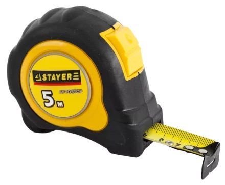 Рулетка STAYER &quot;MASTER&quot; &quot;OMEGA&quot; автостоп, обрезиненный корпус, 5мх25мм 3402-5_z01 купить в Екатеринбурге