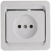 Розетка СВЕТОЗАР &quot;ГАММА&quot; одинарная, цвет белый, 16А/~250В SV-54100-W купить в Екатеринбурге