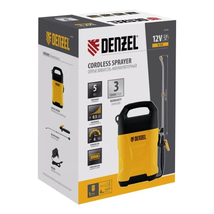 Опрыскиватель аккумуляторный Denzel D-5LI, 5 л, Li-Ion акк., 12 В, 2 Ач 64790 купить в Екатеринбурге