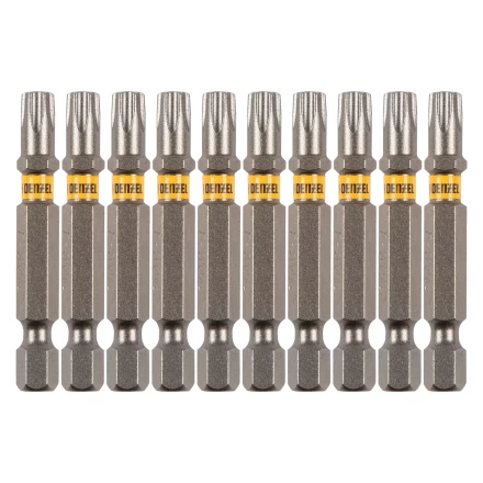 Бита TX 30х50, сталь S2, шестигранный профиль, 10 шт. Е 6,3 Denzel 11671 купить в Екатеринбурге