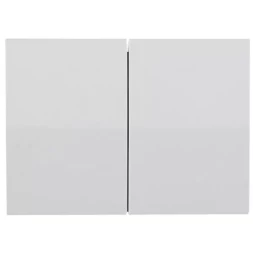 Выключатель СВЕТОЗАР &quot;ЭФФЕКТ&quot; двухклавишный, без вставки и рамки, цвет белый, 10A/~250B SV-54434-W