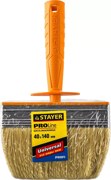 Макловица STAYER "PROFESSIONAL" UNIVERSAL, натуральная светлая щетина, пластмассовый корпус, 40х140мм 0182-14 купить в Екатеринбурге