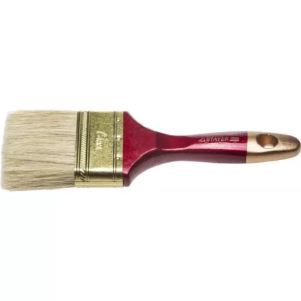 Кисть плоская STAYER &quot;UNIVERSAL-PROFI&quot;, светлая натуральная щетина, деревянная ручка, 75мм 0104-075 купить в Екатеринбурге