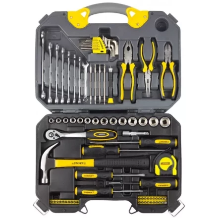 Набор инструментов STAYER &quot;PROFI&quot; универсальный, высококачественная CRV сталь, хромированное покрытие, 78 предметов 27710-H78 купить в Екатеринбурге