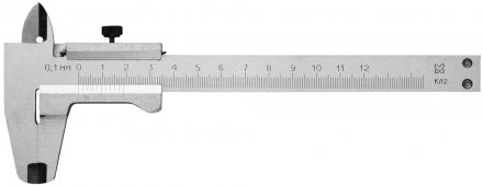 Штангенциркуль металлический тип 1, класс точности 2, 125мм, шаг 0,1мм 3445-125 купить в Екатеринбурге