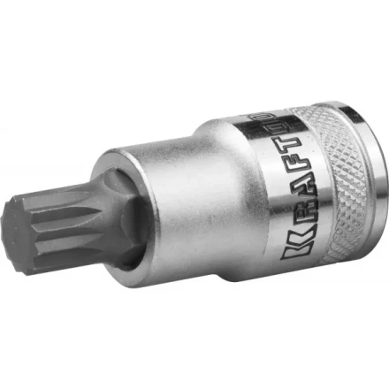 Торцовая бита-головка KRAFTOOL &quot;INDUSTRIE QUALITAT&quot;, материал S2, SPLINE, сатинированная, 1/2&quot;, M14 27911-14_z01 купить в Екатеринбурге