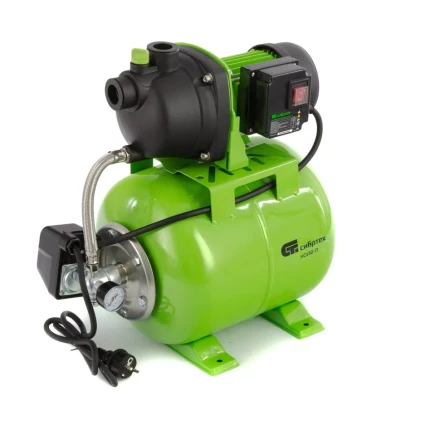 Насосная станция НС650-П, 650 Вт, напор 37 м, 3200 л/ч, ресивер 19 л Сибртех 97247 купить в Екатеринбурге