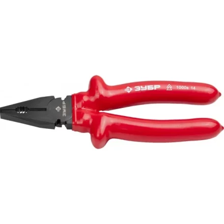 Плоскогубцы ЗУБР "МАСТЕР" "ЭЛЕКТРИК" комбинированные, диэлектрические, высоковольтные до ~1000В, 200мм 2214-1-20_z02 купить в Екатеринбурге