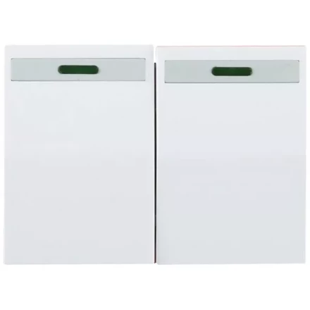 Выключатель СВЕТОЗАР &quot;ЭФФЕКТ&quot; двухклавишный, с эффектом свечения, без вставки и рамки, цвет белый, 10A/~250B SV-54435-W купить в Екатеринбурге