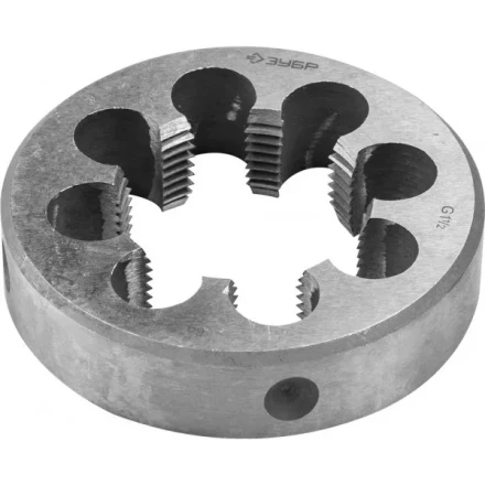 Плашка ЗУБР &quot;МАСТЕР&quot; круглая ручная для трубной резьбы, G 1 1/2&quot; 4-28032-3/2 купить в Екатеринбурге