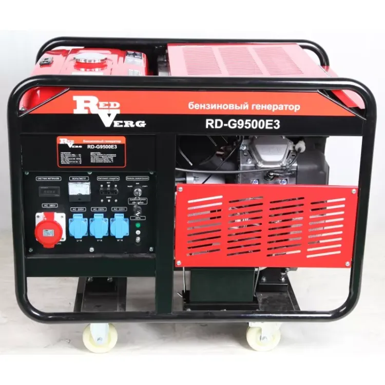 Генератор бензиновый RedVerg RD-G9500E3 на колесах купить в Екатеринбурге