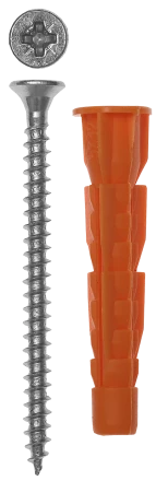 Дюбели универсальные с бортиком с саморезами пакет серия МАСТЕР купить в Екатеринбурге