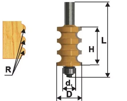 Фреза кром фигурная ф222х26мм R3мм хв 12мм 10691 купить в Екатеринбурге