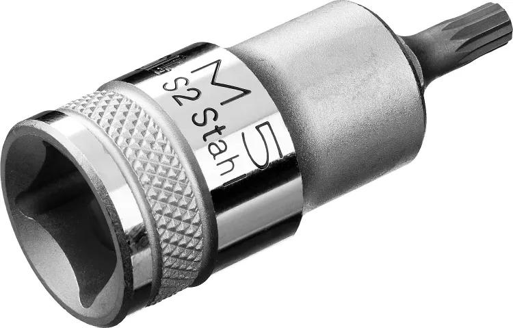 Торцовая бита-головка KRAFTOOL "INDUSTRIE QUALITAT", материал S2, SPLINE, сатинированная, 1/2", M5 27911-05_z01 купить в Екатеринбурге