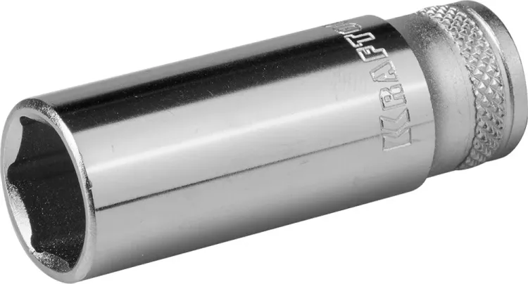 Торцовая головка KRAFTOOL "INDUSTRIE QUALITAT", удлиненная, Cr-V, FLANK, хромосатинированная, 1/4", 13 мм 27817-13_z01 купить в Екатеринбурге