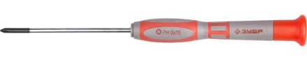 Отвертка ЗУБР &quot;МАСТЕР&quot; для точных работ, Cr-V, PH №0х75мм 25632-0-075 купить в Екатеринбурге