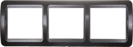 Панель СВЕТОЗАР &quot;ГАММА&quot; накладная, вертикальная, цвет темно-серый металлик, 3 гнезда SV-54149-DM купить в Екатеринбурге