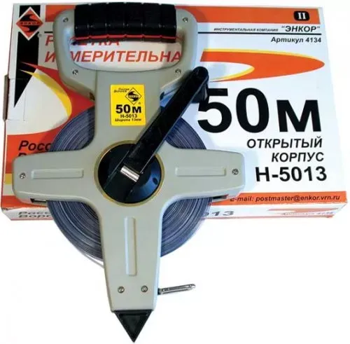 Рулетка 50м открытый корпус Энкор 4134 купить в Екатеринбурге