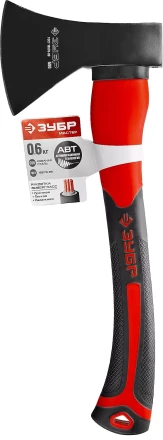 Топор ЗУБР "МАСТЕР" кованый с двухкомпонентной стеклопластиковой рукояткой, 0,6кг 2061-06 купить в Екатеринбурге