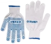 ЗУБР ТОЧКА+, S-M, х/б перчатки с покрытием из ПВХ-геля, противоскользящие, точки увеличенного размера, 13 класс, Профессионал (11451-S) купить в Екатеринбурге