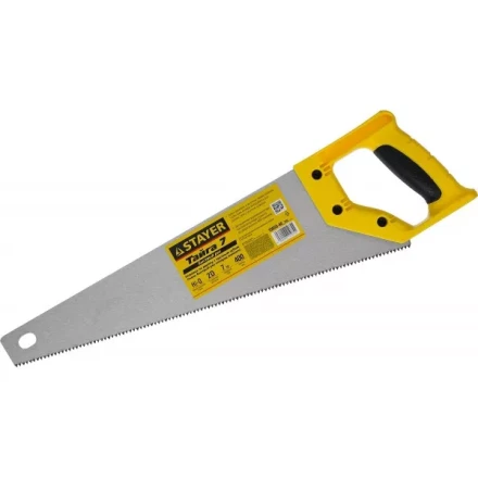 Ножовка универсальная (пила) &quot;Тайга-7&quot;, 400мм,7TPI, закаленный зуб, рез вдоль и поперек волокон, для средн заготовок, фанеры, ДСП,МДФ, STAYER 15050-40_z02 купить в Екатеринбурге
