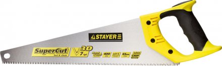 Ножовка универсальная (пила) STAYER SuperCut 400 мм, 7TPI, 3D зуб, рез вдоль и поперек волокон, для средних заготовок из всех видов материалов 1512-40 купить в Екатеринбурге