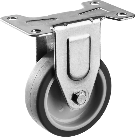 ЗУБР d 75 мм, г/п 60 кг, резина/полипропилен, термопластичное неповоротное колесо, Профессионал (30946-75-F) купить в Екатеринбурге