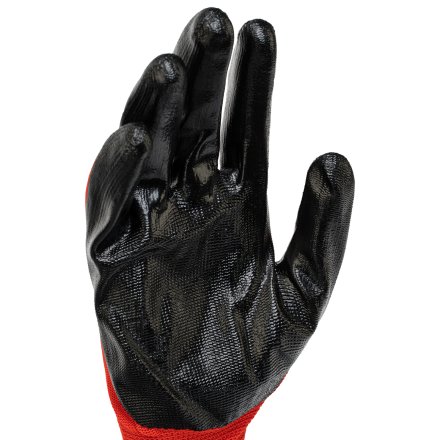 Перчатки полиэфирные с чёрным нитрильным покрытием, размер 9, 13 класс вязки// Stels 678705 купить в Екатеринбурге
