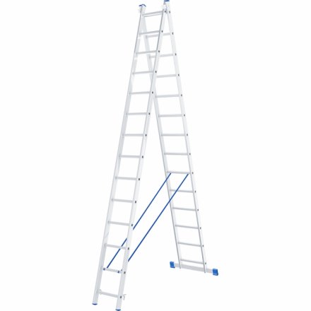 Лестница алюминиевая 2х14 ступеней двухсекционная СИБРТЕХ 97914 купить в Екатеринбурге