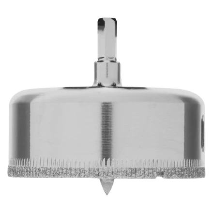 Сверло по керамической плитке и стеклу Сибртех, 68 х 55 мм, шестигранный хвостовик, с центрующим сверлом купить в Екатеринбурге