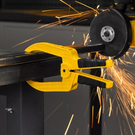 Струбцина клещеобразная Denzel, удлиненная 75 х 110 мм двухкомпонентные рукоятки, 20790 купить в Екатеринбурге