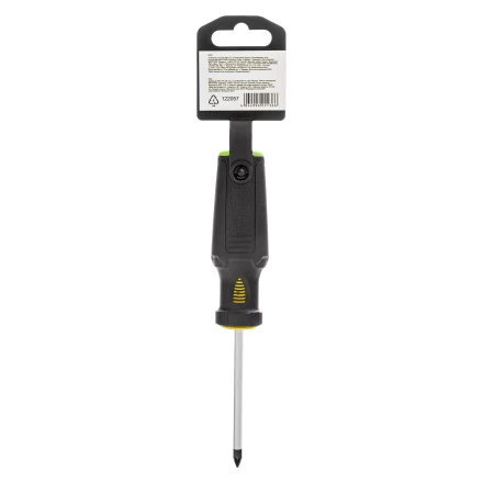 Отвертка, PZ1x75 мм, S2, 3к рукоятка Denzel 122057 купить в Екатеринбурге