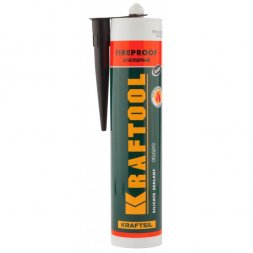 Герметик KRAFTOOL KRAFTFLEX FR150 силикатный огнеупорный &quot;+1500 С&quot;, жаростойкий, черный, 300мл 41260-4