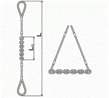Строп комбинированный 0.7 т L=3 м L цепи=1.2 м заплет купить в Екатеринбурге