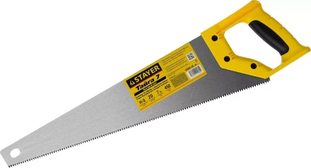 Ножовка универсальная (пила) &quot;Тайга-7&quot;, 450мм,7TPI, закаленный зуб, рез вдоль и поперек волокон, для средн заготовок, фанеры, ДСП,МДФ, STAYER 15050-45_z02 купить в Екатеринбурге