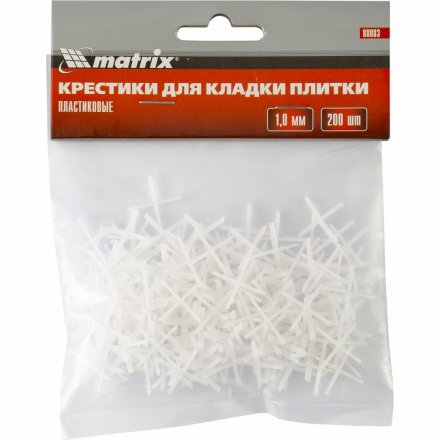 Крестики 1,0 мм для кладки плитки упаковка 200 штук Matrix 88083 купить в Екатеринбурге